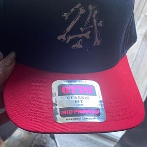 OTTO Black and Red Mid Profile Cap